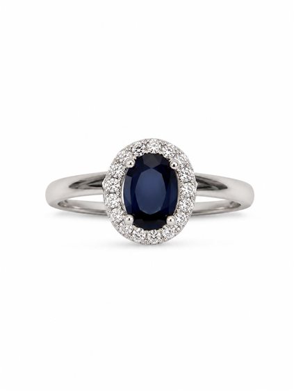 Anillo Donna Oro Mujer in Oro blanco Zaffiri+Diamanti 1.00 Ct LAZ12077.005 - LAZ12077.005